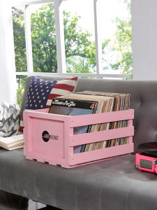 Arkrobucket Retro Solid Wood Gramophone Record Storage Wooden Box Storage Box Storage Box Can Hold 70 Sheets of Vinyl