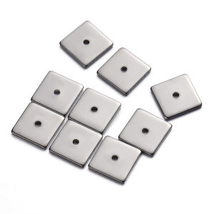 50pcs 8mm Stainless Steel Square Flat Spacer Beads Loose Beads for DIY Jewelry Making Accessories Wholesale