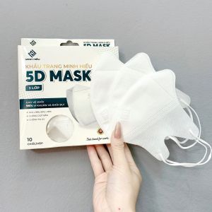 Combo 100 cái khẩu trang 5D Mask Minh hiếu chống bụi mịn và kháng khuẩn 99+