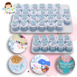 CTD 26 Alphabet Number Letter Cookie Biscuit Stamp Mould Fondant Mould Cake Cutter Clay Cutter Spring Cutter