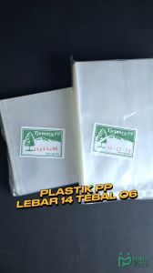 Plastik PP Lebar 14 Tebal 06 14x20 14x25 Kantong Bening Transparan
