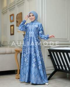 Gamis Rania Silk Premium Motif Elegan Terbaru