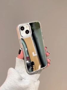 Luxury Make UP Mirror Phone Case For iPhone 17 Pro Max 16 13 14 15 11 12 Air 17promax 16Promax 15promax Shockproof Funda Coque