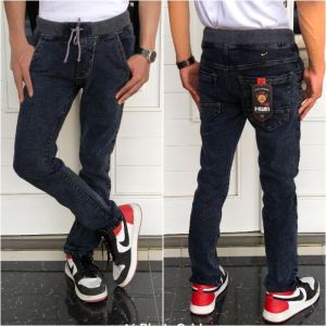Celana Jeans Panjang Pria Pinggang Karet