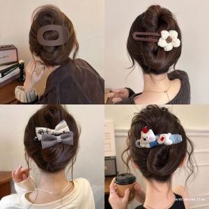 JIFANPAUL | Back of Head Hair Clip for Half-Up Hairstyle Simple Duckbill Hairpin