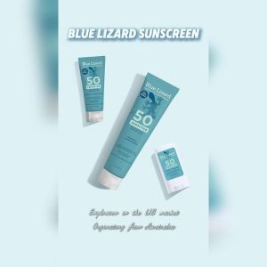 【Sensitive】BLUE LIZARD  Mineral Sunscreen SPF 50 Lotion 89ml/148ml Stick 14g Lightweight  Water Resistant  Fragrance-free Facial Cream Face Sunplay Sunblock Aftersun Tinted Soothing Moisturize Broad-spectrum