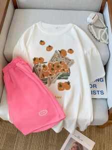 SHUQINGLAI | Fashionable Summer Sportswear Set for Women Short Sleeve Shorts Two-Piece