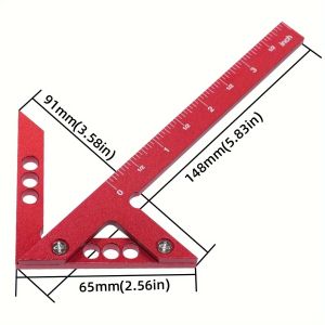 Center Scribe GaugeAluminum Center FinderWoodworking Line Caliber45/90 Degree Right Angle Line Ruler Carpenter Measuring Tool