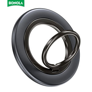Bonola ที่วางแหวนโทรศัพท์แม่เหล็กแหวนนิ้ว 360 °   ขาตั้งด้ามจับแบบหมุนได้สําหรับ iPhone 16 1514 13 Pro Max Mini ขาตั้งแบบปรับได้