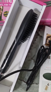 Kemei 1320 Sisir Catok Pelurus Rambut Elektrik Hair Straight Comb Catokan Listrik Straighten Curly