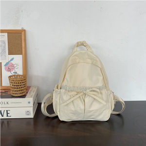 South Korea Niche Style Backpack Female 2024 New Arrival Short Trip Lightweight Backpack Ballet Girly Style Bows Schoolbag