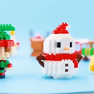 Small Block Toy Christmas Gift Building Block Bricks Nano Block Santa Claus Elk Cute Cartoon Mini Assembly Educational Toys for Children Birthday Gift