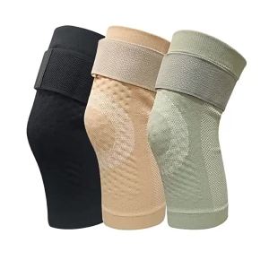 Mugwort Non-trace Knee Pads Ultra-thin Breathable Anti-slip Anti-slide Leg Warmers for Air Conditioner Room