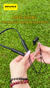 Awei G85BL Neckband Running Earbuds Wireless Earphone Bluetooth 5.4 Magnetic Design for Cycling Sport
