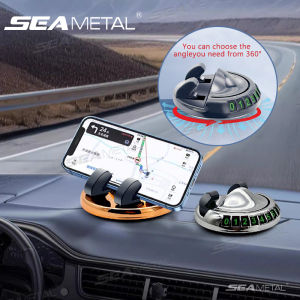 SEAMETAL Multi-Functional Car Phone Holder ABS Dashboard Navigation 360 Rotation Parking Number Plate Stable Anti-Slip Universal