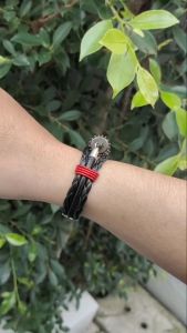 สายตระกรุดหนัง (รวมปลอกตระกรุด) สำหรับการกำไลข้อมือใส่เครื่องลาง สายหนัง สร้อยข้อมือหนัง สร้อยข้อมือตระกรุด รวมปลอกตระกรุด