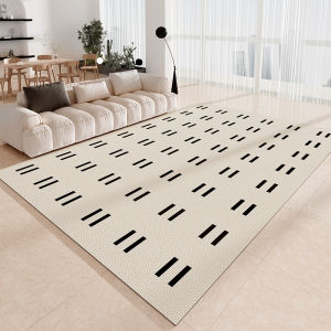 KELAIAO | Elegant Black and White Pattern Waterproof and Leather-like Easy to Clean Floor Mat