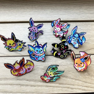 Bandai | Colorful Kawaii Monster Creature Enamel Pins Set - 9 Styles Cartoon Metal Brooches Cute Anime Lapel Badges Decorative Pins