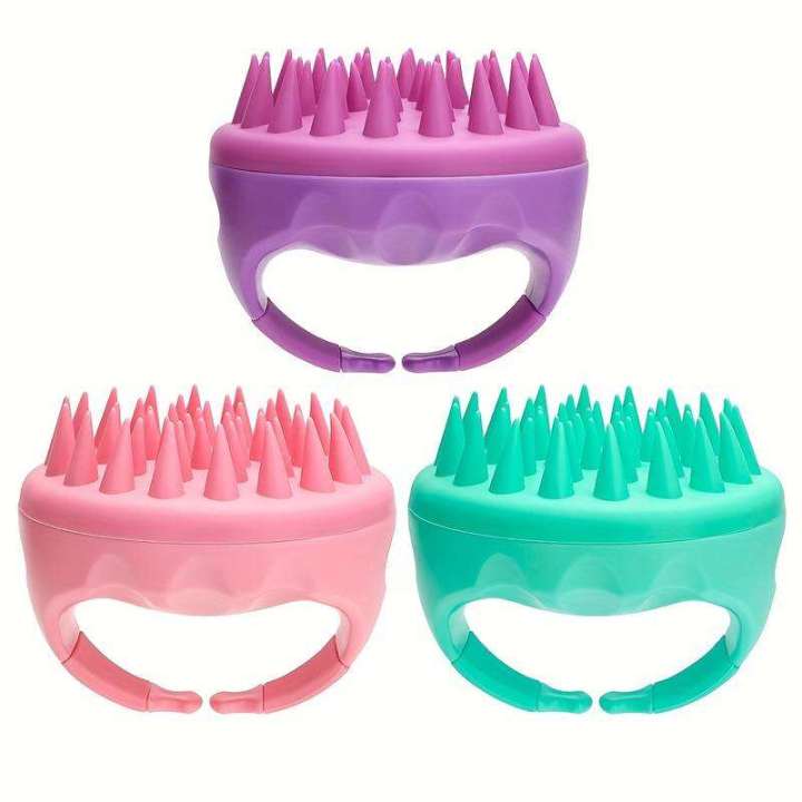 1pc Gentle Silicone Scalp Massager Shampoo Brush - Hypoallergenic Handheld Hair Washer for Dandruff Removal, No Battery Needed