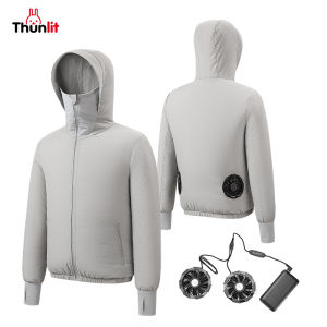 Thunlit Air Conditioning Clothes Outdoor Work Clothing with Fan Cooling Refrigeration Fan Clothing Long-sleeved Sun Protection Skin Clothing Wholesale