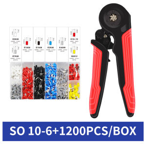 Ferrule Crimping Tool Tubular / Pin Terminal Professional Electrician Pliers Max Crimper 10mm ² 7AWG Adjustable Ratchet Tools