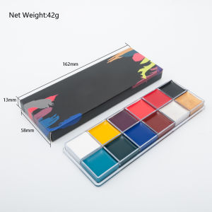 SFX Makeup Kit 12 Color Face Body Paint Oil Stage Special Effects Halloween Wound Scar Wax Makeup Fake Scab Blood Spatula Paint