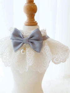 Elegant Princess Style Pet Dog Cat Necktie Decorative Scarf Bandana Dog Cake Skirt Skirt Scarf Cat Saliva Towel Towel