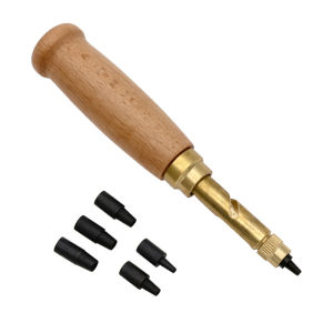 1.5-4mm Automatic Belt Hole Punch Set Paper Leather Reaming Drill Bit Crafts Wallet Watch Strap Awl Reamer DIY Hand Tools