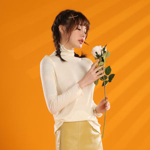 เสื้อสเวตเตอร์คอปกต่ำแขนยาวผู้หญิง ผ้าขนสัตว์บาง ฤดูใบไม้ผลิ 2020 แขนยาว ปกตั้ง ปกติ แขนยาว ปกติ ปกติ