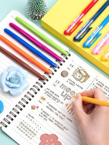 ปากกาสีกลางแสงยามเช้าที่สร้างสรรค์สีสันสดใส 62403 ใหม่ยอดนิยม น่ารัก ปากกาน้ำละเอียดปากกาหลายสีสำหรับการเขียนและการลงนามทุกวัน