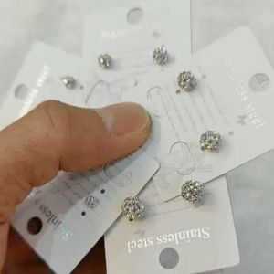 shiny diamond Titanium steel ear bone nails stainless steel mini earrings shiny diamond (do not fade)