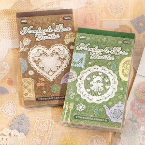 Mr.Paper 20 Sheets Light Vintage Lace PET Sticker Book Base DIY Decor for Journal Photo Frame Scrapbook Collage