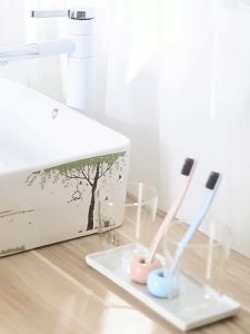 Japanese Style Rectangular Ceramic Tray Plate White Porcelain Rectangular Plate Toothbrush holder plate