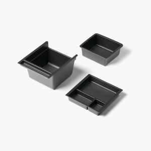 Front Upper Lower Stacked Console Tray Rear Storage Box For Tesla Model Y Juniper 2025 2026 Armrest Secret Case Cup Coaster
