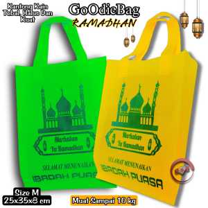 Tas Kain Spunbond Motif Ramadhan & Goodie Bag Ukuran 25x35x8 cm