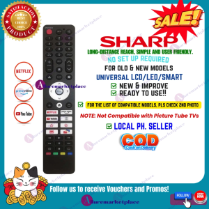 SHARP TV Remote Universal Remote Control for ALL SHARP LED LCD Android SHARP SMART AQOUS TV 2t-c32gf2000x alluremarketplace2nd