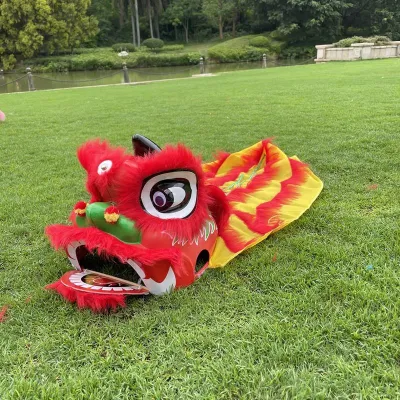 Traditional Plastic Small Lion Head Dance Costume for Kids