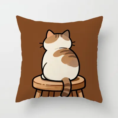 Cute Cartoon Cat Pillowcase