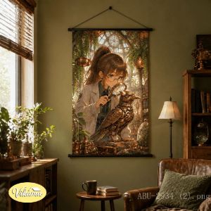 VIKAMA Phong Cách Khoa Học Viễn Tưởng Anime Cô Gái Thảm Cơ Khí Chim Nổi Thành Phố Khí Cầu Bầu Trời Nghệ Thuật Treo Tường Trang Trí Cho Phòng Ngủ Thẩm Mỹ