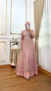 Alana Dress Gamis Wanita Bahan Ceruty & Dress Kondangan Wanita Kekinian 2025
