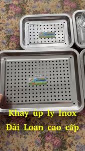 Bộ Khay úp ly Inox Gao Ji Đài Loan chữ nhật loại 1 khay trà Inox cao cấp không rỉ sét nhiều kích cỡ dễ sử dụng úp bình ly trà hoặc có thể đựng thực phẩm cho ráo nước hoặc đựng đồ chiên cho ráo dầu.