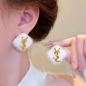 Đa Năng Bông Tai Chữ Cổ Điển Sang Trọng Cảm Giác Cao Cấp Hương Thơm Nhỏ Phong Cách Hợp Kim Bạc Vàng Hoa Văn Hình Học Nữ Trang Sức