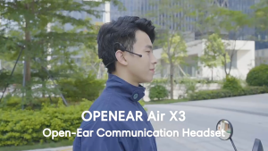 Open-Ear Headsets with Noise Canceling Boom Microphone Lightweight Bluetooth Wireless Headphones for Trucker Office Call Center