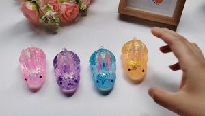 kids Anti-stress Soft TPR Slow Rebound Sequins Maltose Pinch Toy Stress Relief Elastic Squeezing Colored rabbit Decompression