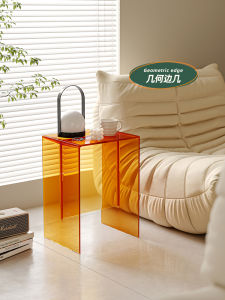 Nordic Acrylic Coffee Table Side Table Minimalist Transparent Bedroom Small Table Living Room Sofa Transparent Table Design