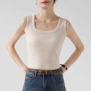 MOCHU | Waffle Fabric Broad Strap Vest Undergarment Slim Fit