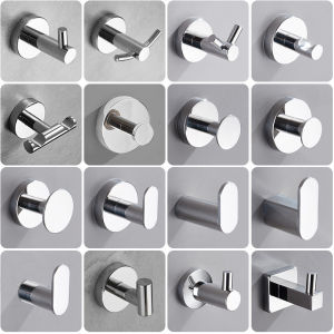 Stainless Steel Wall Hook Black Screwless