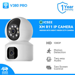 ICSEE XM R11 Dual Lens HD 1080P CCTV Camera Wifi Motion Detection Night Vision Indoor Two Way Audio Security CCTV