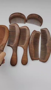 Sandalwood Handmade Anti-Static Wooden Comb Natural Wood Massage Tool Household Hair Care Comb