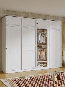 Home Simple Modern Storage Steel Sliding Door Wardrobe